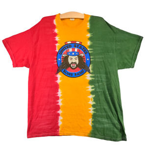 Gildan Men's United States Blues Band T-Shirt Multi L Short Sleeve Tie Dye